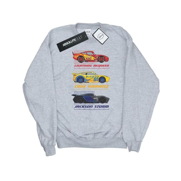 Cars Mens Racer Profile Cotton Sweatshirt / Sports Grey
